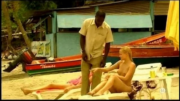 Young blonde white girl with black lover – Interracial Vacation